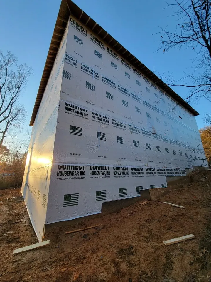 Moisture barrier wrap, Southeast Georgia build