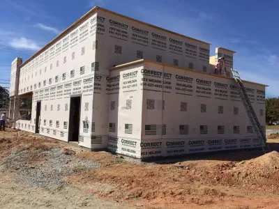 Housewrap installed over wall sheathing